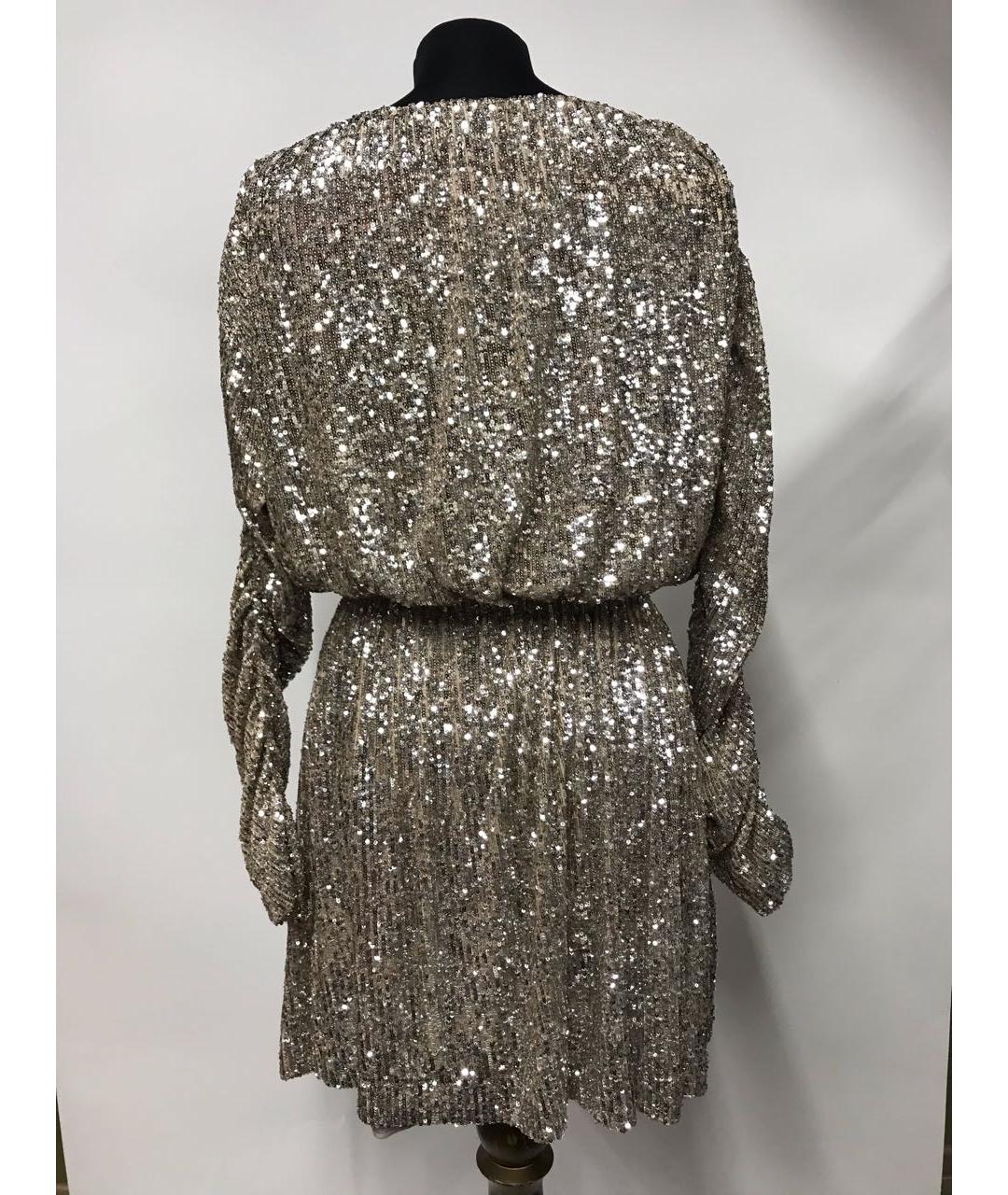 SAINT LAURENT Серебряное полиамидовое вечернее платье, фото 5