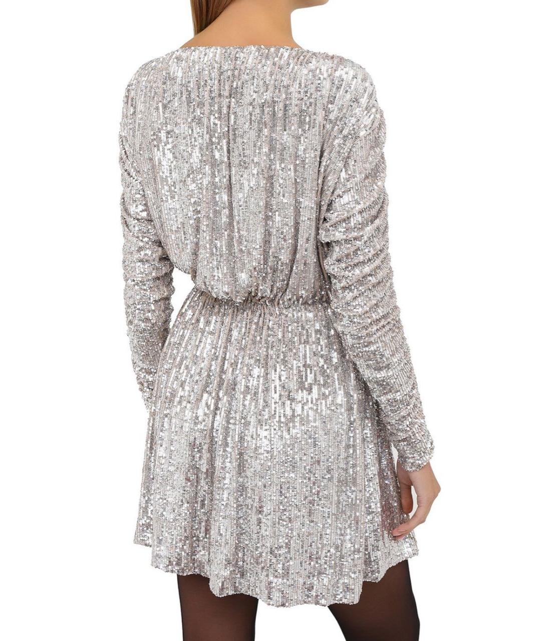 SAINT LAURENT Серебряное полиамидовое вечернее платье, фото 3