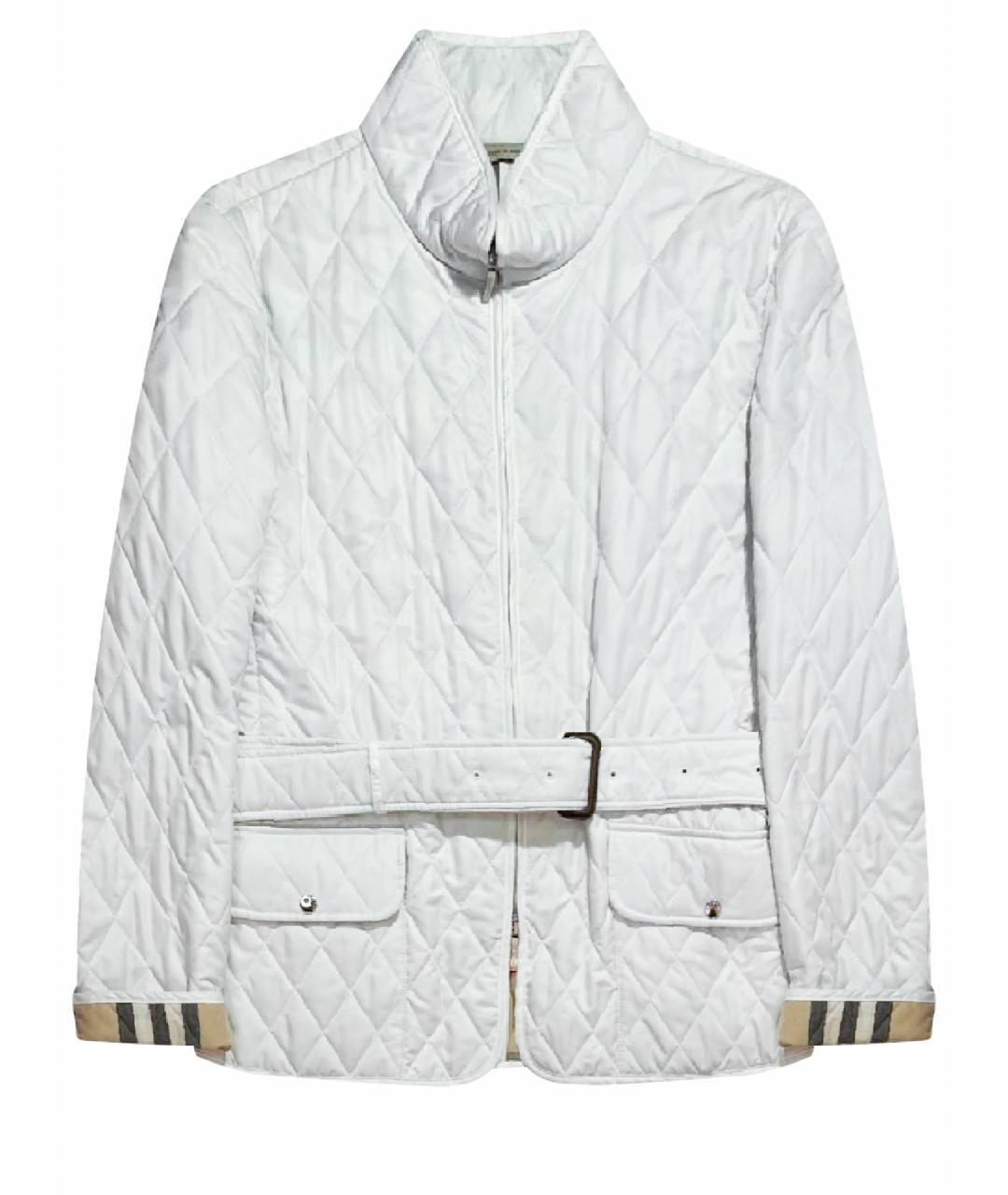 BURBERRY Белая полиэстеровая куртка, фото 1