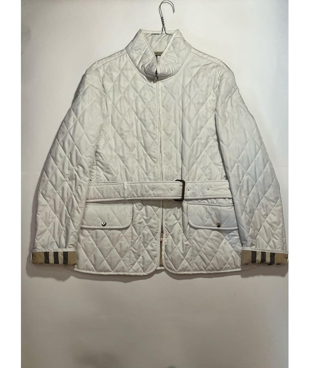 BURBERRY Белая полиэстеровая куртка, фото 8