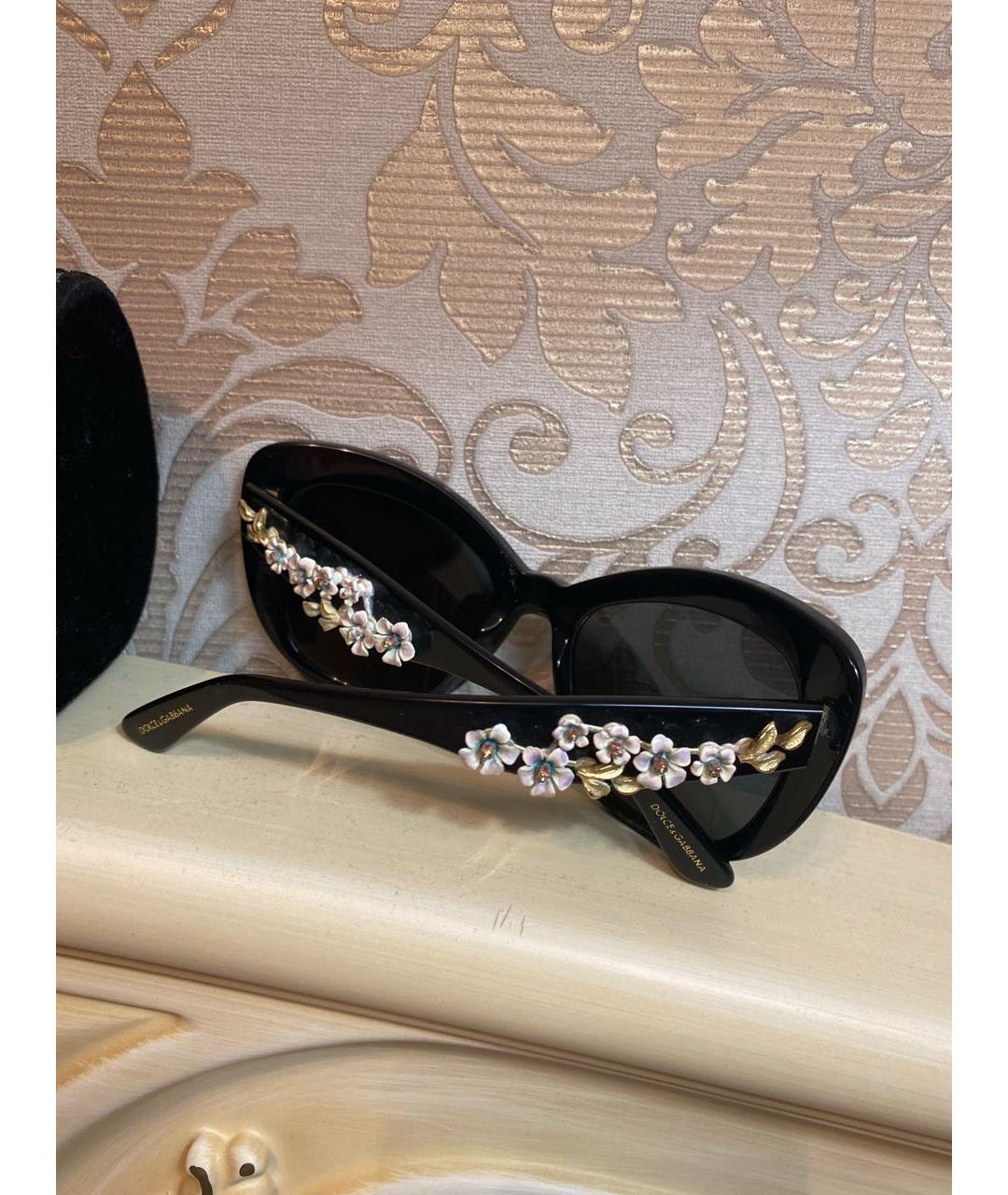 DOLCE&GABBANA Черные пластиковые солнцезащитные очки, фото 5