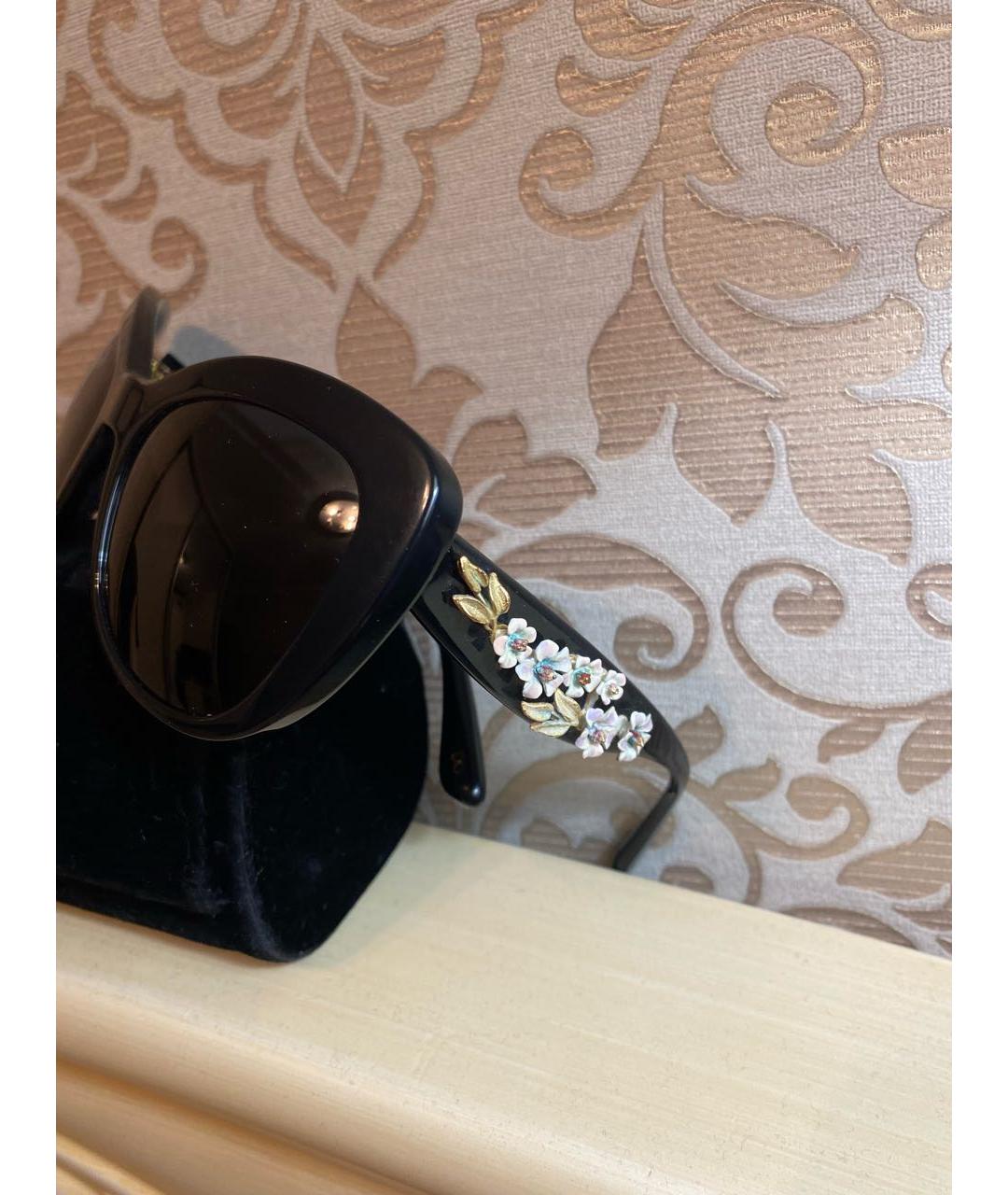 DOLCE&GABBANA Черные пластиковые солнцезащитные очки, фото 3