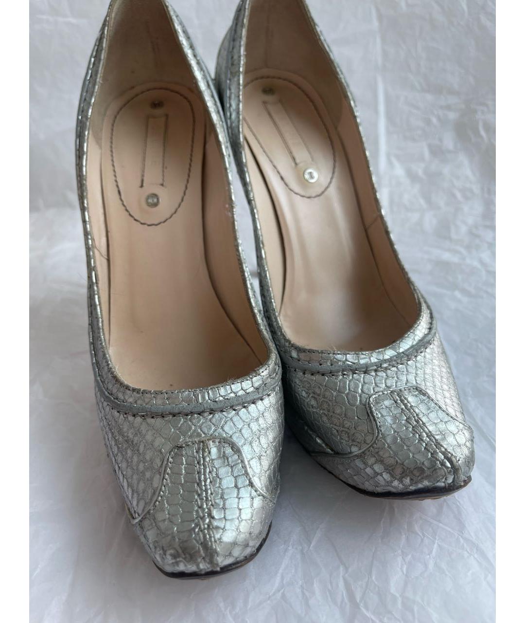 CELINE PRE-OWNED Серебряные кожаные туфли, фото 2