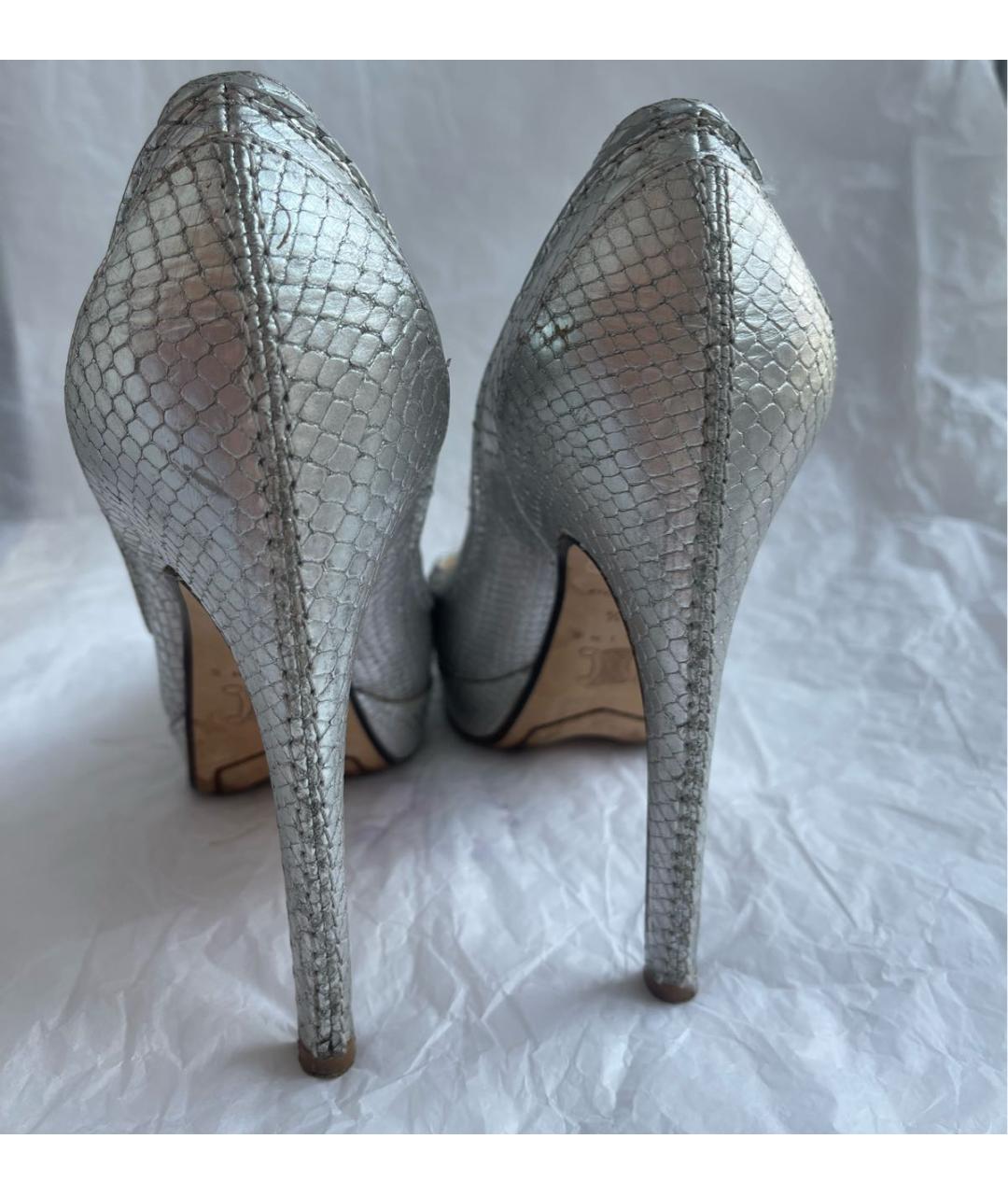 CELINE PRE-OWNED Серебряные кожаные туфли, фото 4