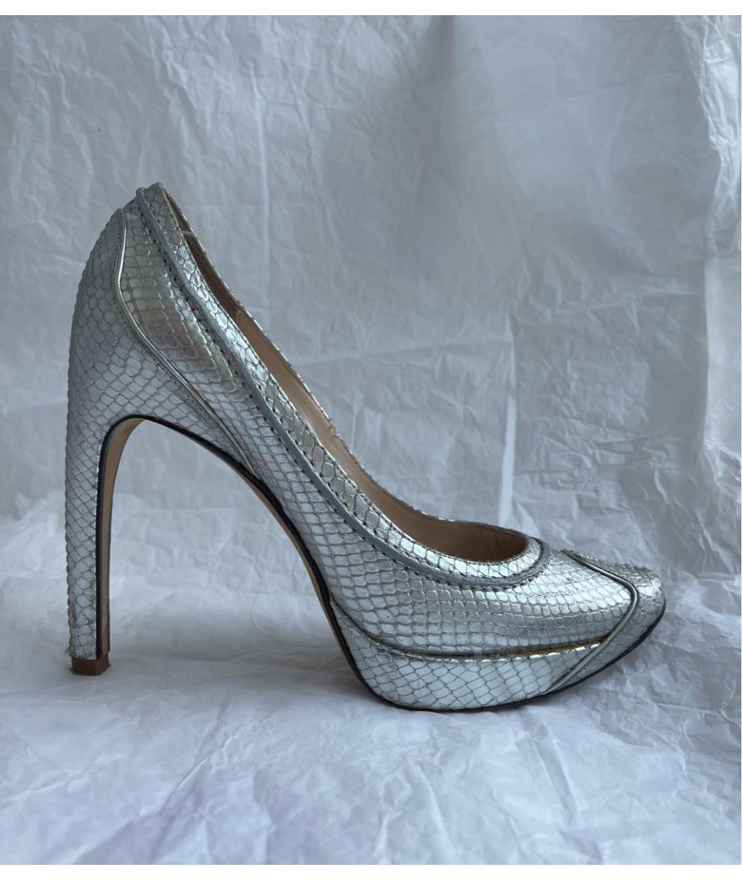 CELINE PRE-OWNED Серебряные кожаные туфли, фото 6