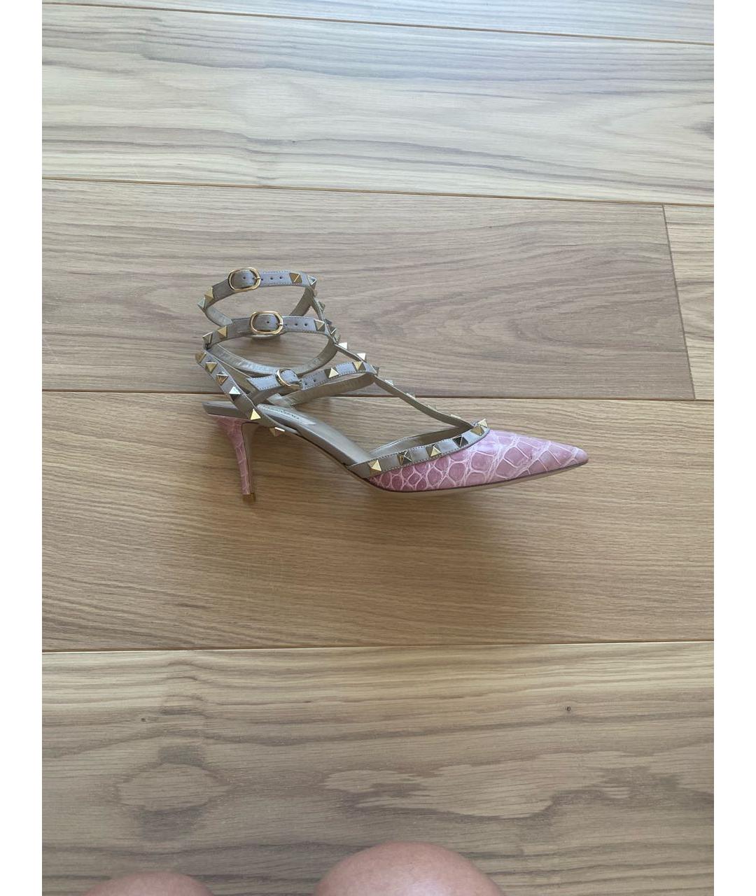 VALENTINO Розовые туфли из экзотической кожи, фото 8