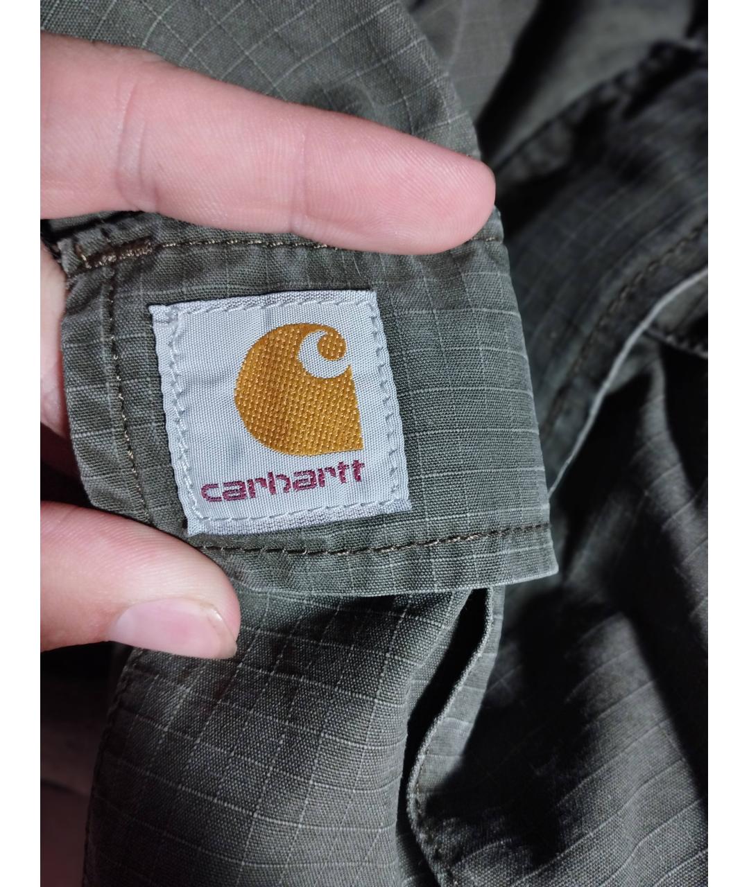 CARHARTT WIP Хаки полиэстеровые шорты, фото 2