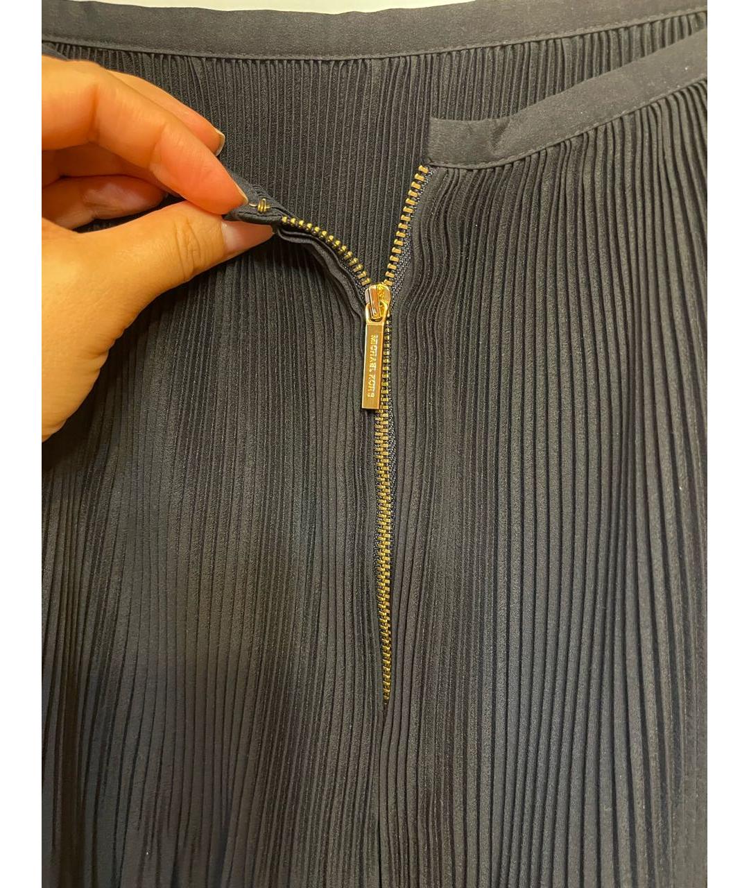 MICHAEL KORS Темно-синяя полиэстеровая юбка макси, фото 4