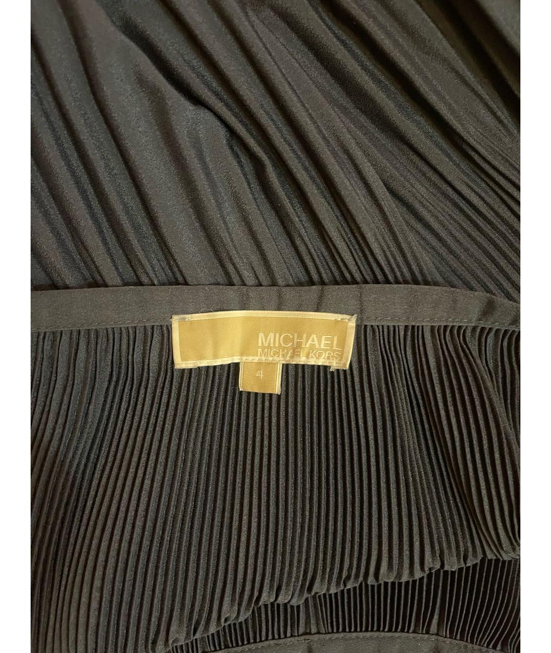 MICHAEL KORS Темно-синяя полиэстеровая юбка макси, фото 3