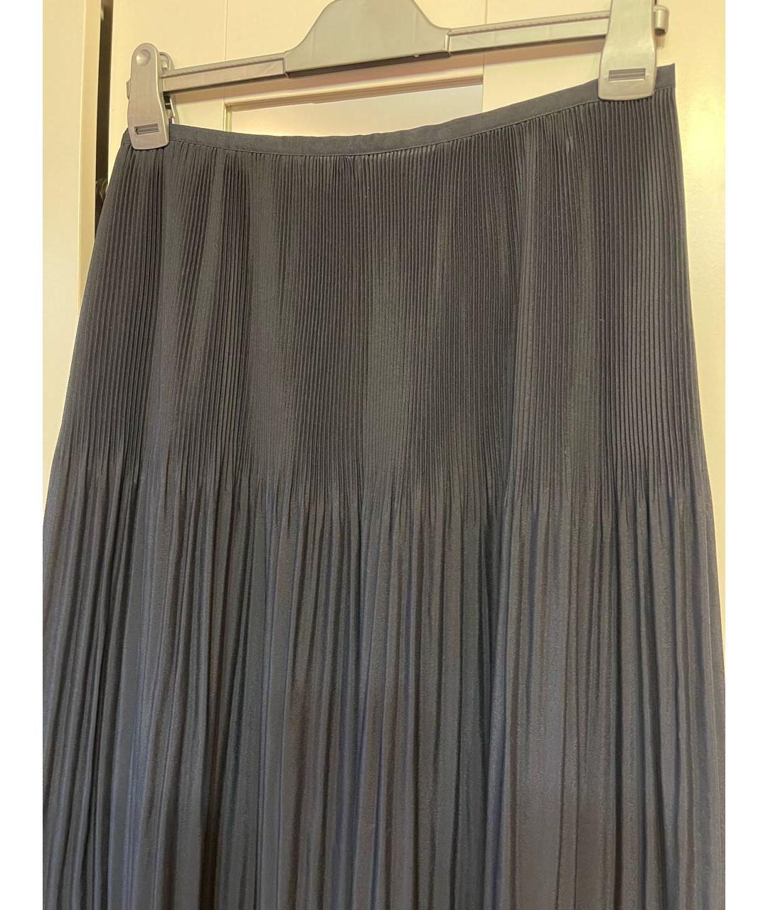 MICHAEL KORS Темно-синяя полиэстеровая юбка макси, фото 5