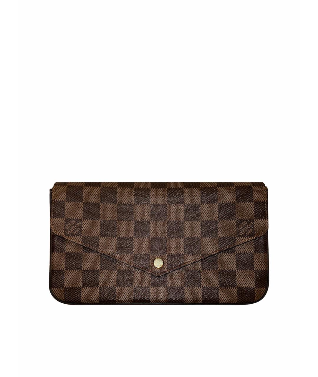 LOUIS VUITTON Коричневая кожаная сумка через плечо, фото 1