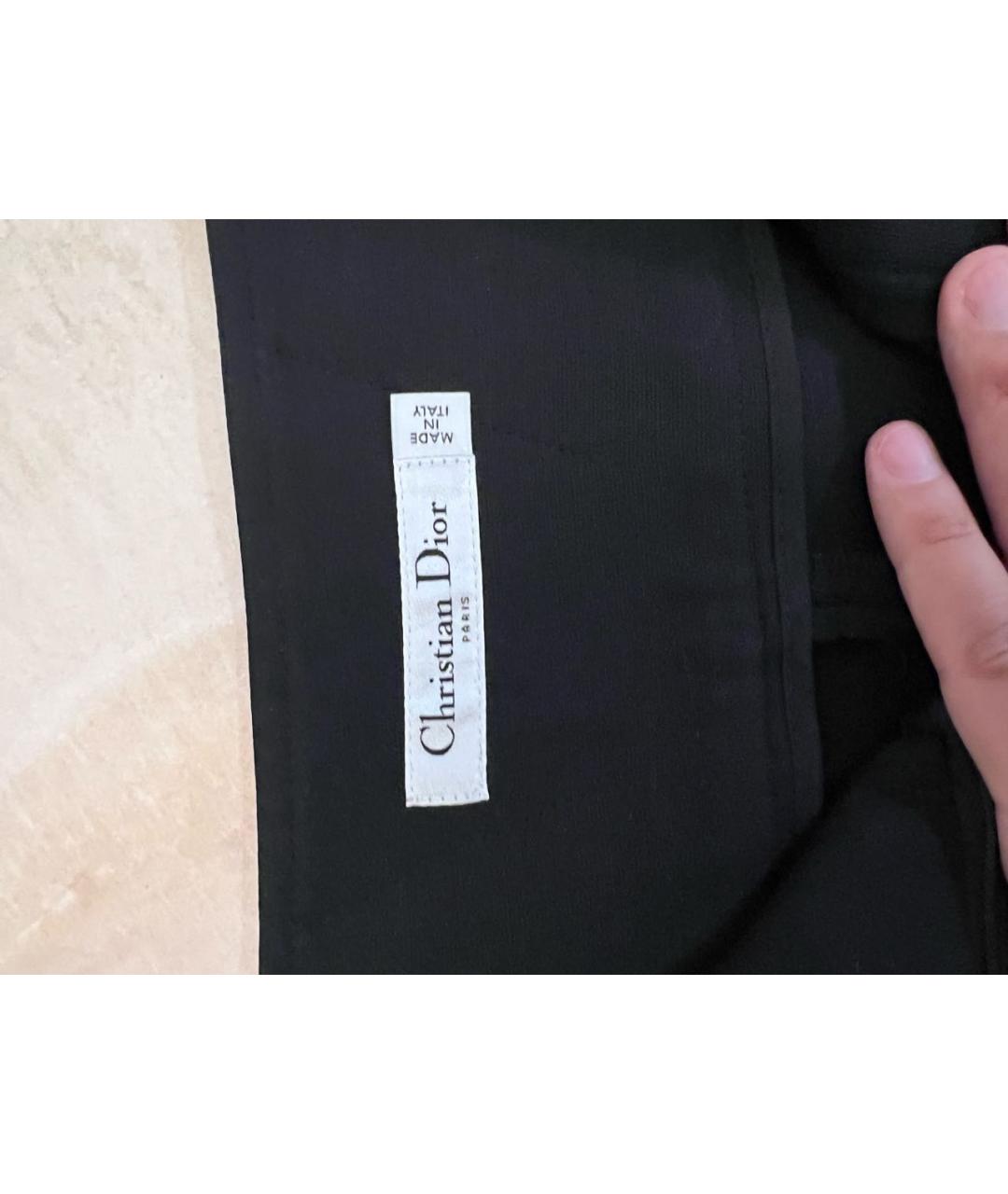 CHRISTIAN DIOR PRE-OWNED Черные кашемировые брюки узкие, фото 6