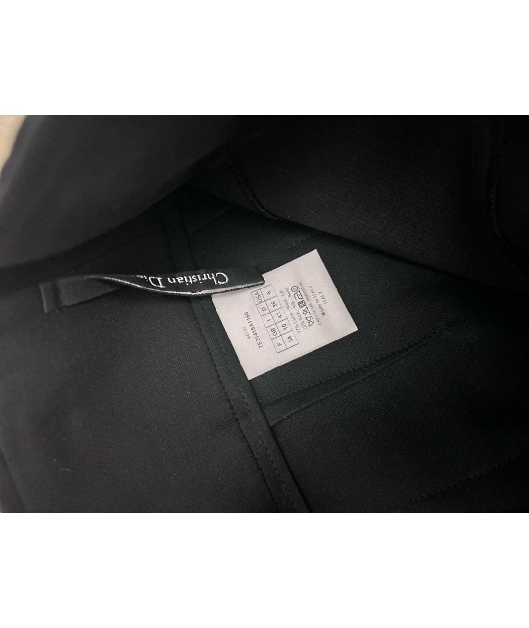 CHRISTIAN DIOR PRE-OWNED Черные кашемировые брюки узкие, фото 7