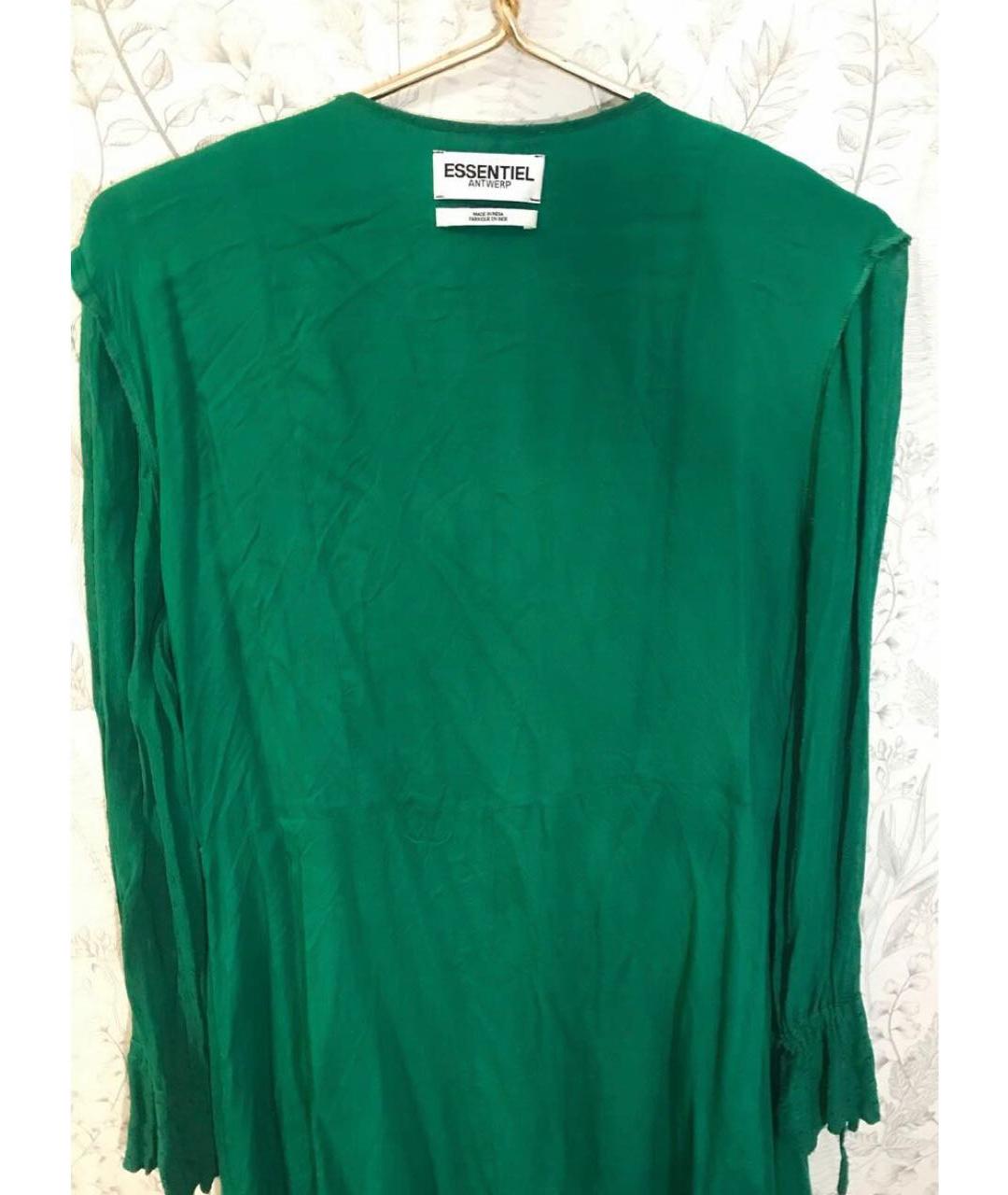 ESSENTIAL Зеленые вискозное платье, фото 3