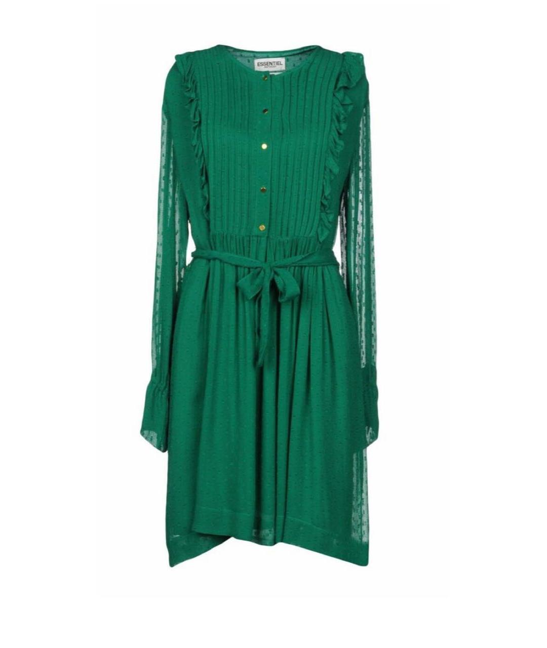 ESSENTIAL Зеленые вискозное платье, фото 1