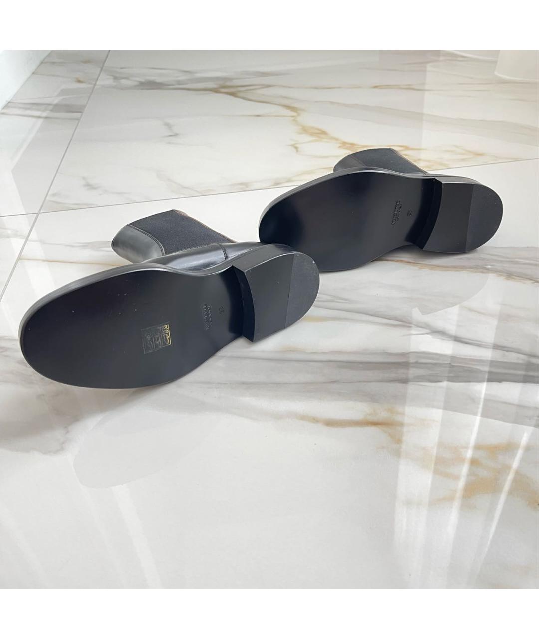 JIL SANDER Черные кожаные ботинки, фото 5