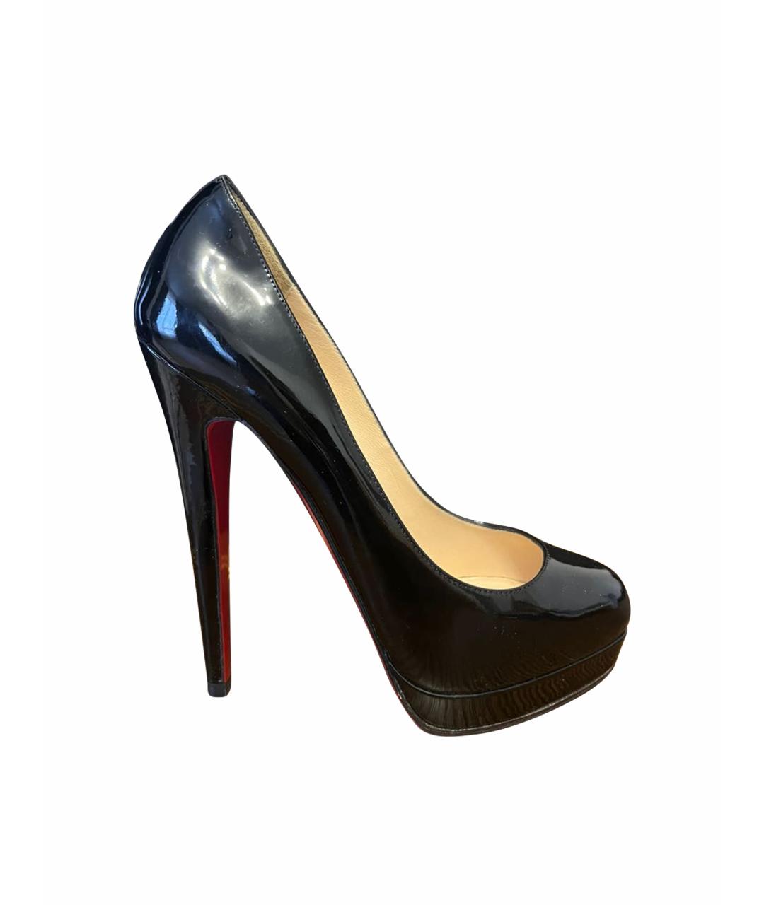 CHRISTIAN LOUBOUTIN Черные кожаные туфли, фото 1