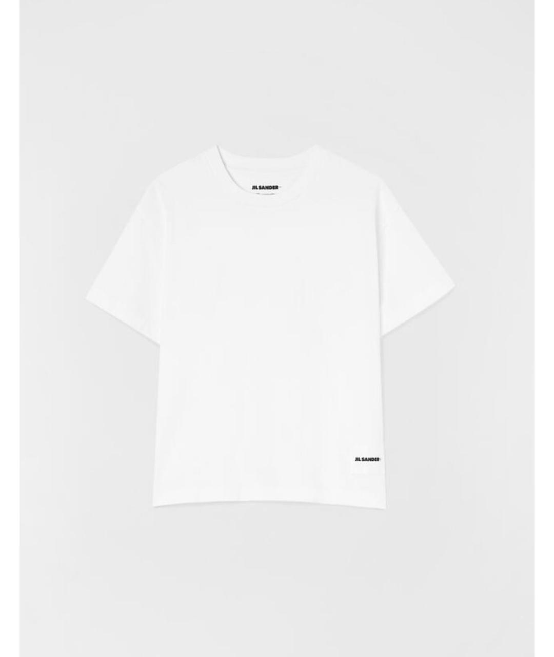 JIL SANDER Белая хлопковая футболка, фото 3