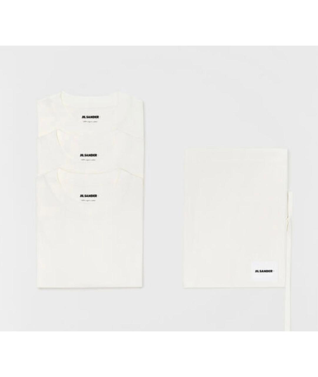 JIL SANDER Белая хлопковая футболка, фото 2