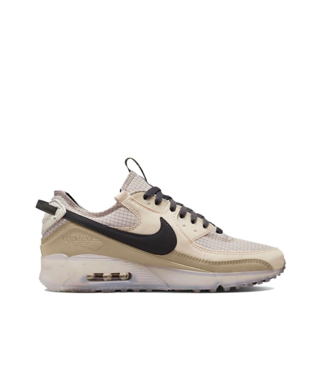 NIKE Бежевые текстильные низкие кроссовки / кеды, фото 5