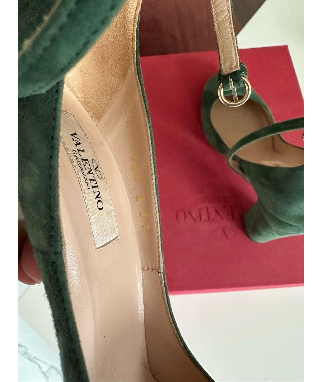 VALENTINO Зеленые замшевые туфли, фото 6