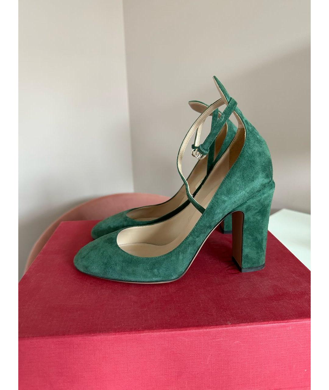 VALENTINO Зеленые замшевые туфли, фото 7