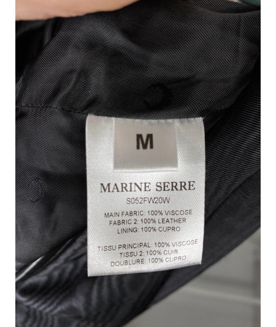 MARINE SERRE Черная вискозная юбка мини, фото 7