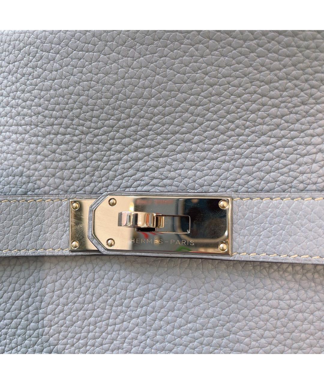 HERMES Голубая кожаная сумка через плечо, фото 6