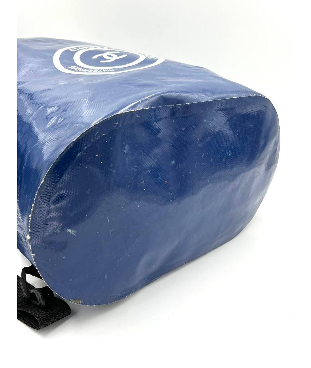 CHANEL PRE-OWNED Темно-синяя синтетическая дорожная/спортивная сумка, фото 5