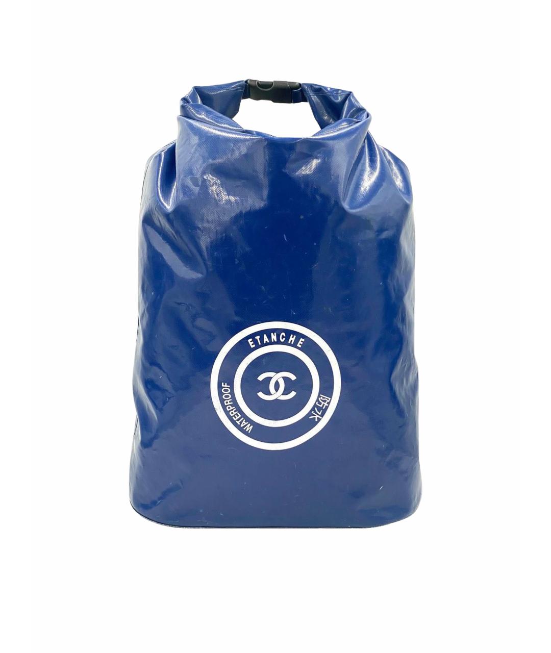 CHANEL Темно-синяя синтетическая дорожная/спортивная сумка, фото 1
