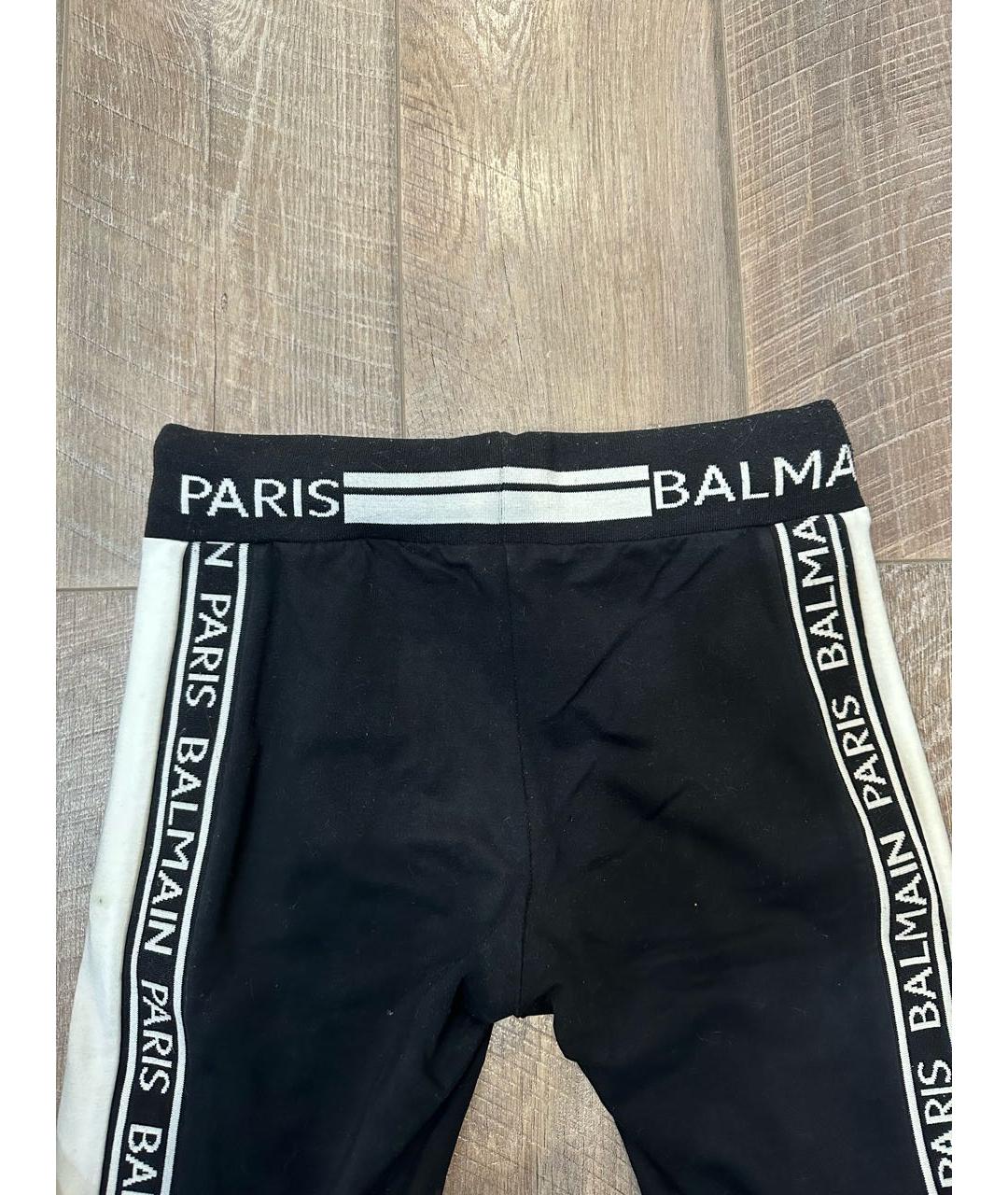 BALMAIN Черные полиэстеровые спортивные брюки и шорты, фото 4
