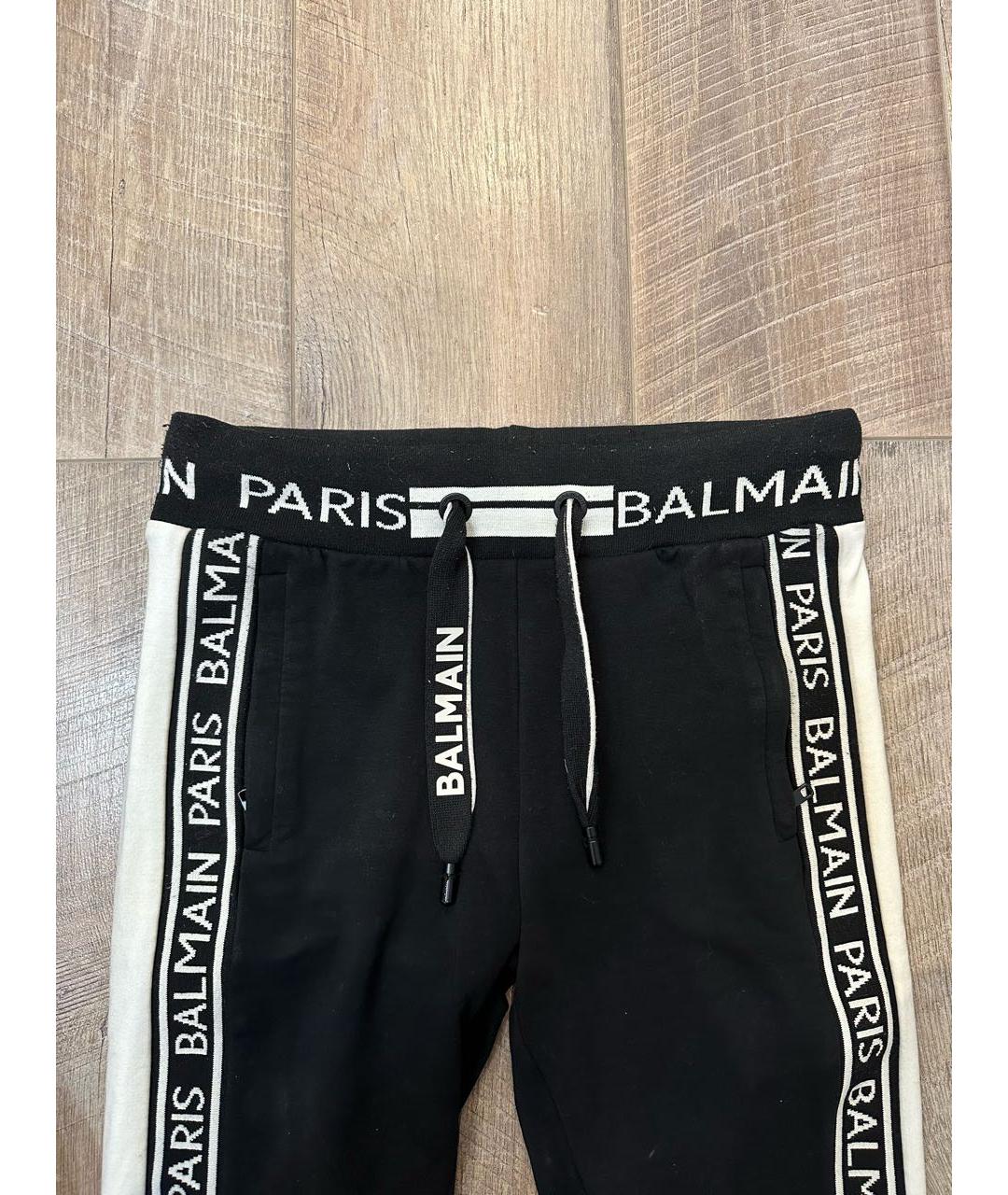 BALMAIN Черные полиэстеровые спортивные брюки и шорты, фото 3