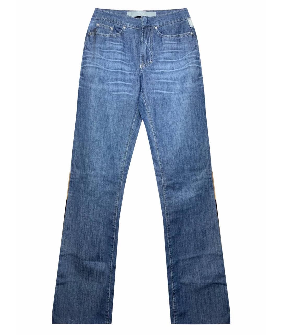 VERSACE JEANS COUTURE Синие хлопковые джинсы клеш, фото 1