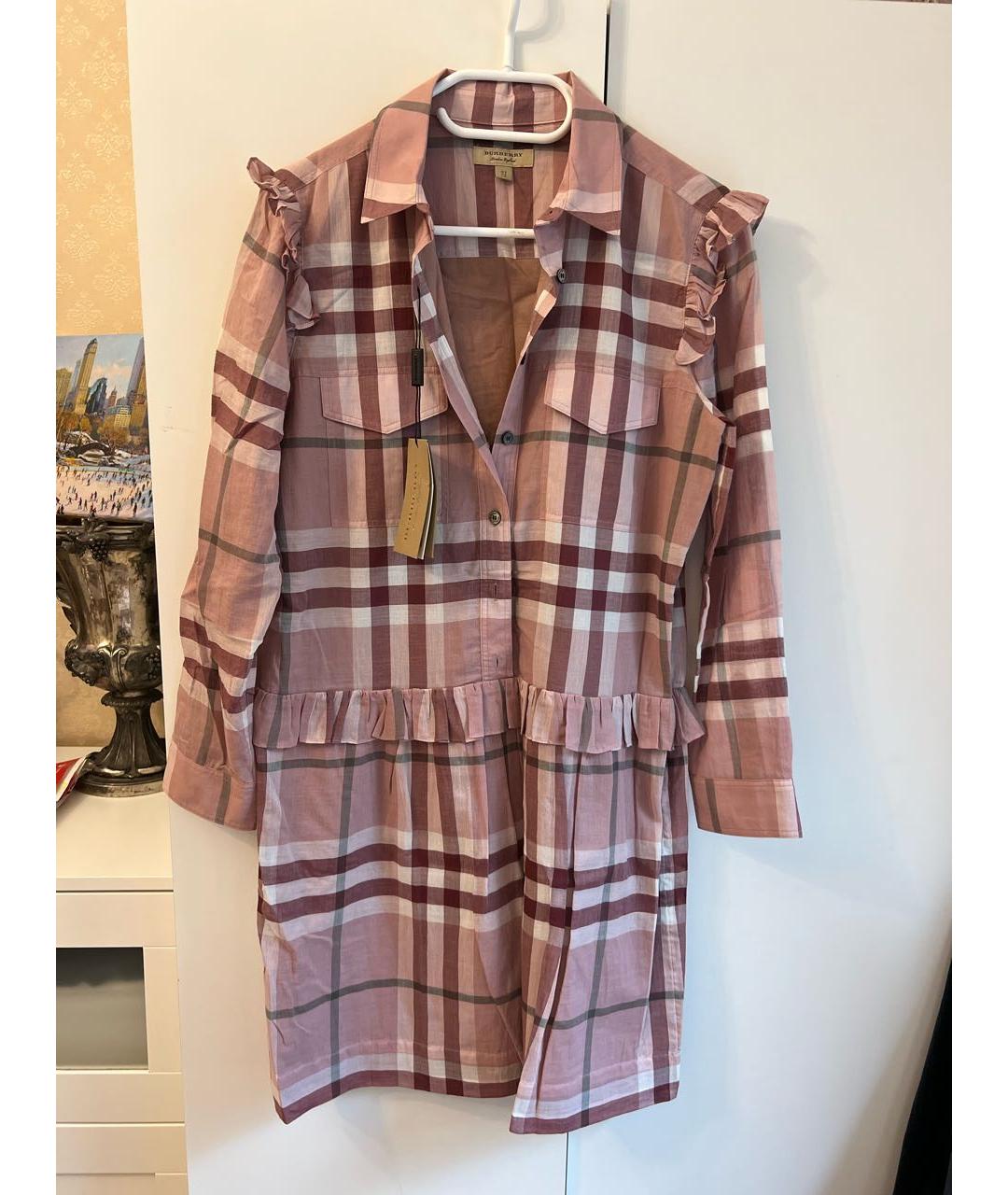 BURBERRY Розовое коктейльное платье, фото 4