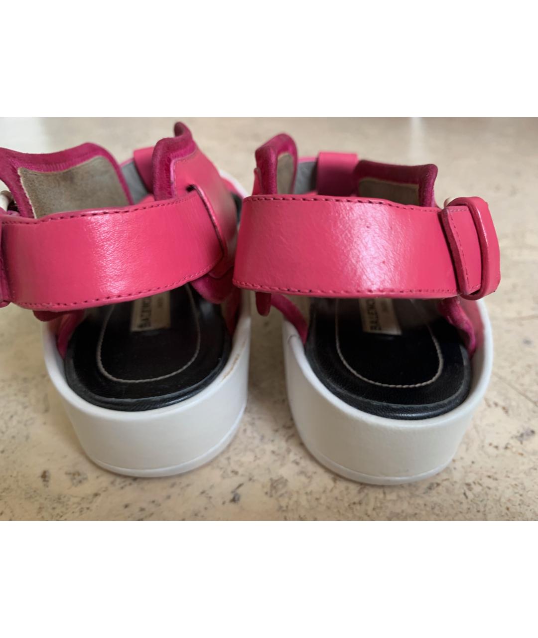 BALENCIAGA Розовые кожаные сандалии, фото 6