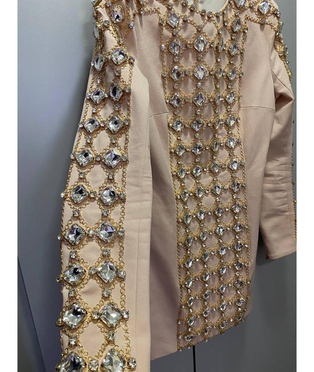 BALMAIN Розовое хлопковое коктейльное платье, фото 4