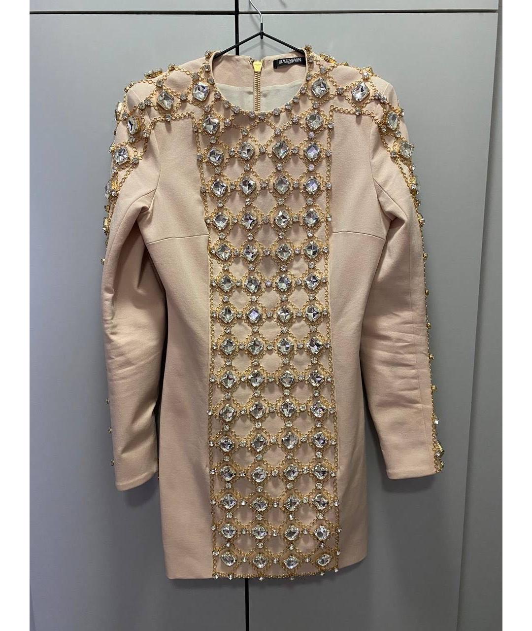 BALMAIN Розовое хлопковое коктейльное платье, фото 6