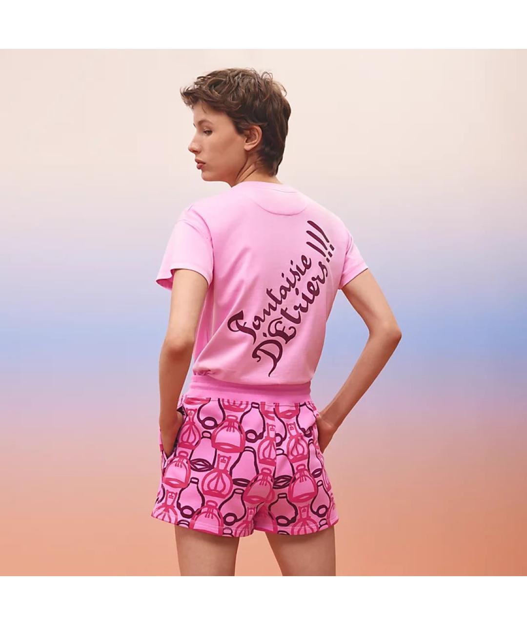 HERMES PRE-OWNED Розовые хлопковые шорты, фото 3