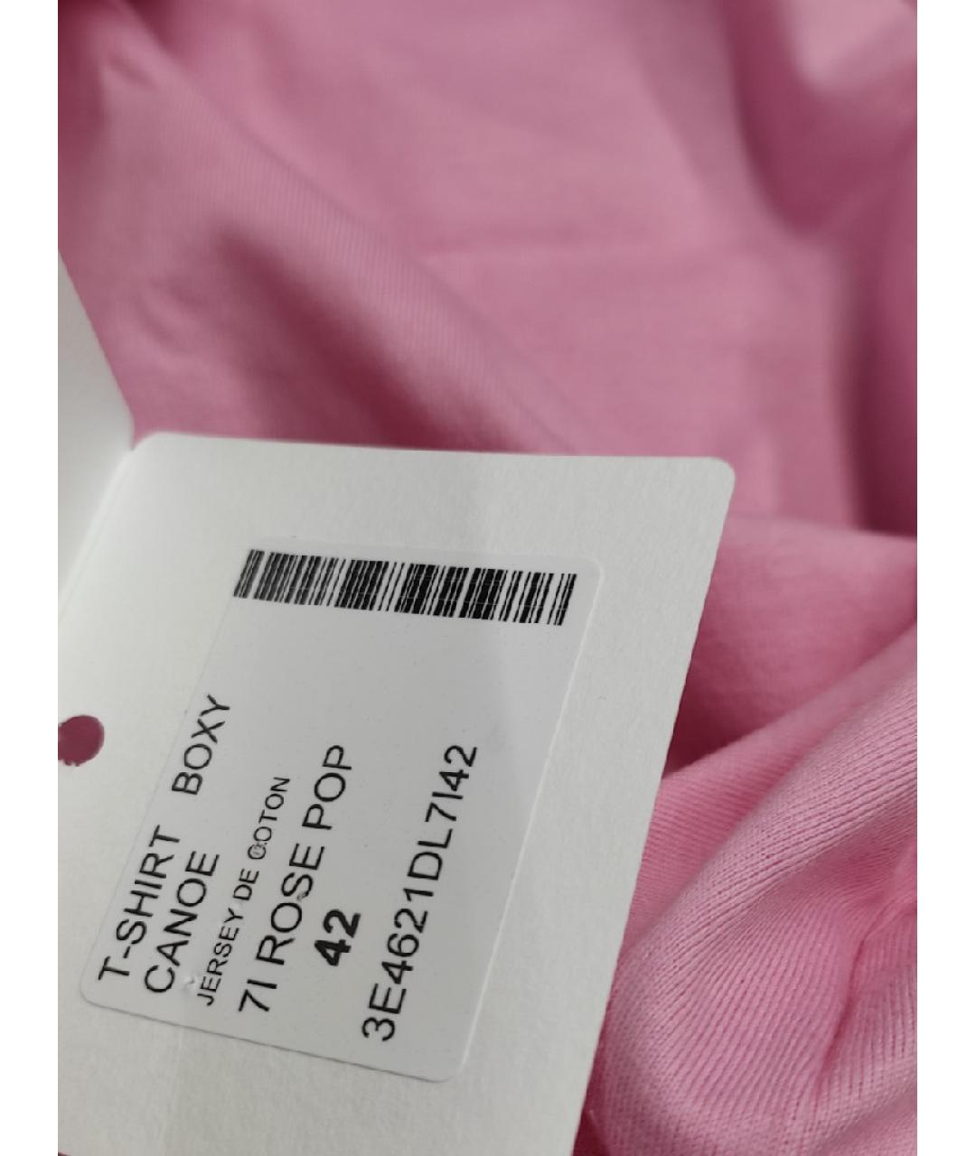 HERMES PRE-OWNED Розовая хлопковая футболка, фото 6