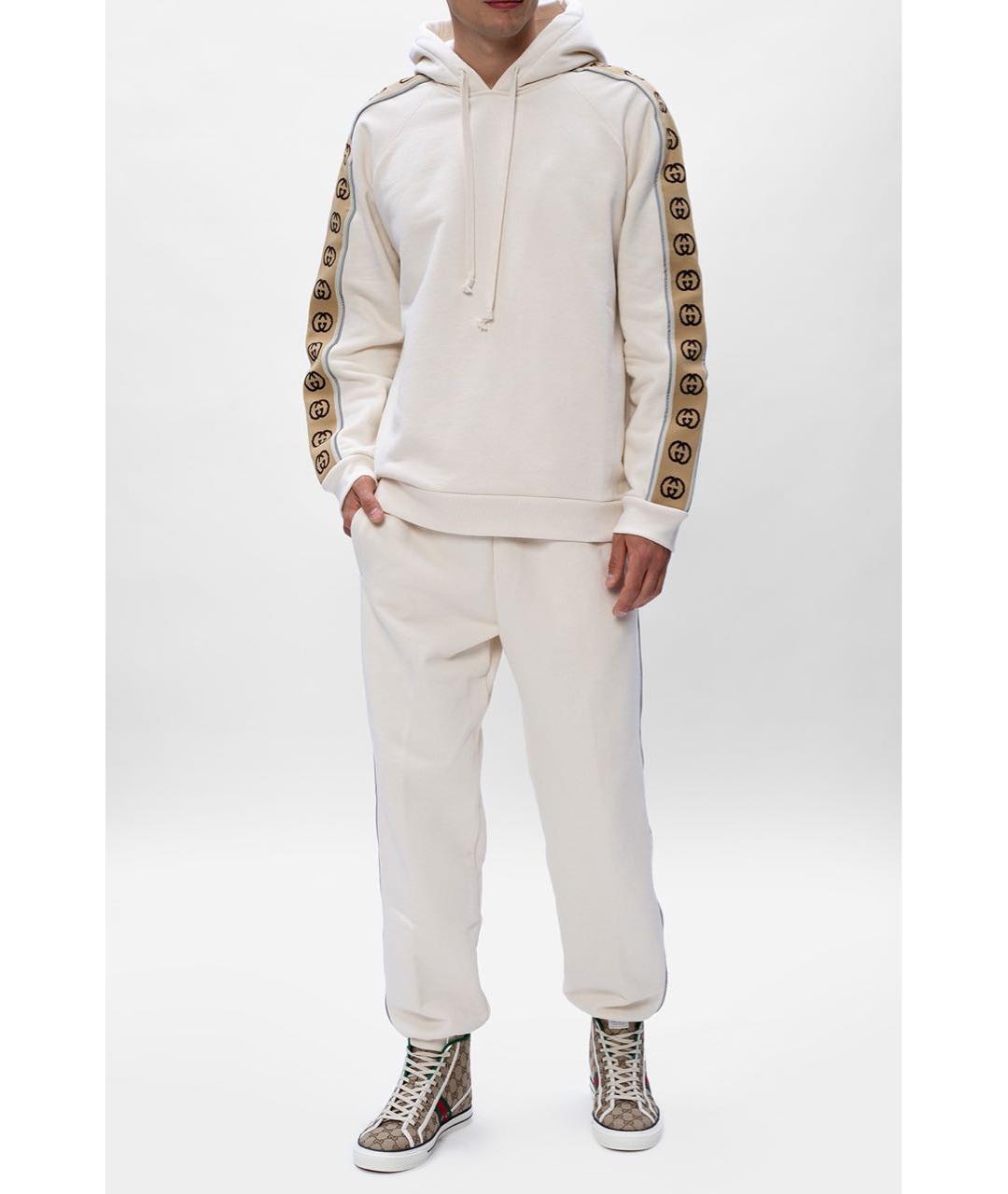 GUCCI Бежевый хлопковый спортивный костюм, фото 8