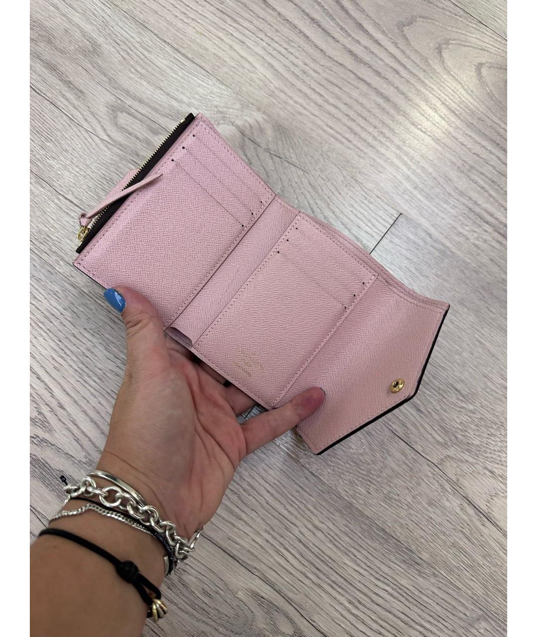 LOUIS VUITTON Розовый кошелек, фото 5