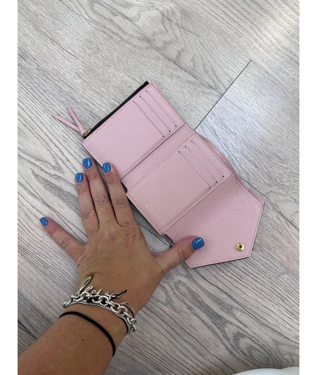 LOUIS VUITTON Розовый кошелек, фото 4