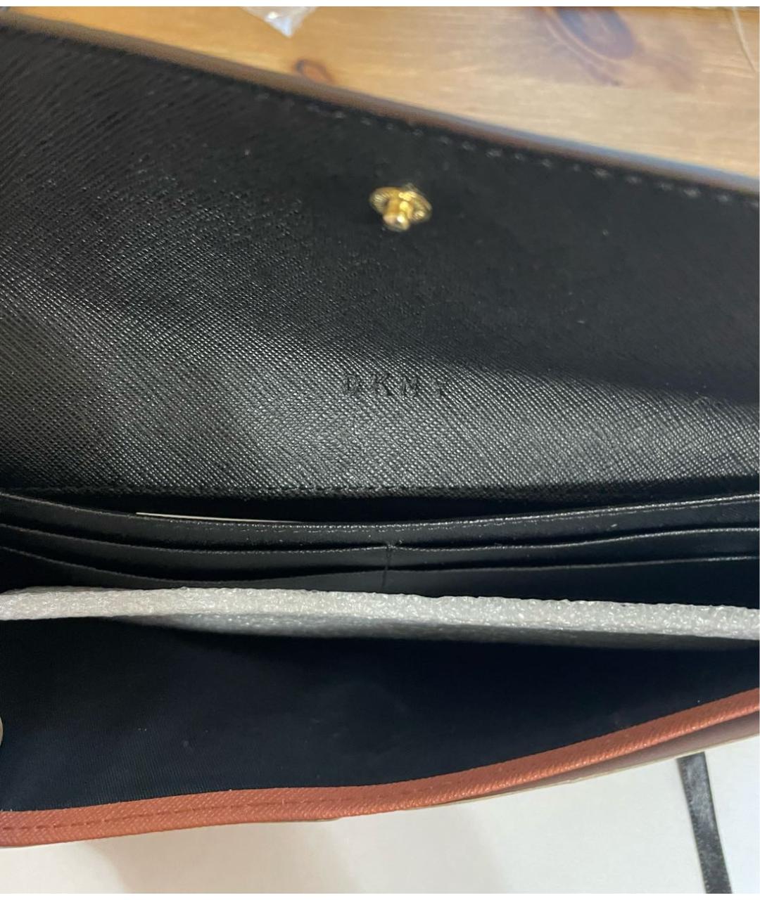 DKNY Коричневый кожаный кошелек, фото 4