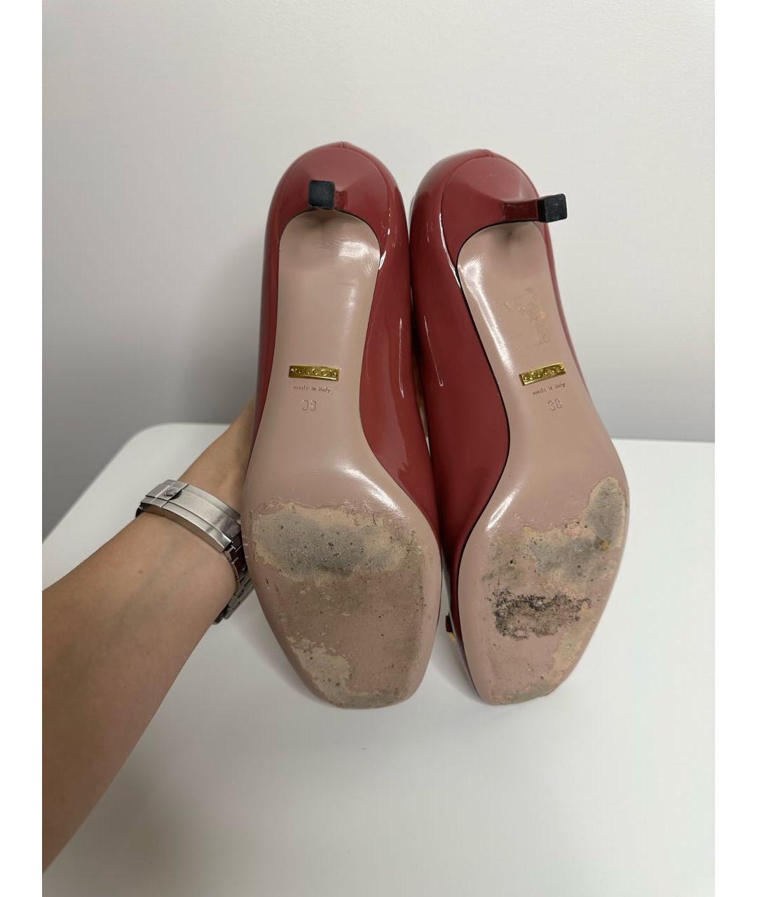 GUCCI Коралловые туфли, фото 5
