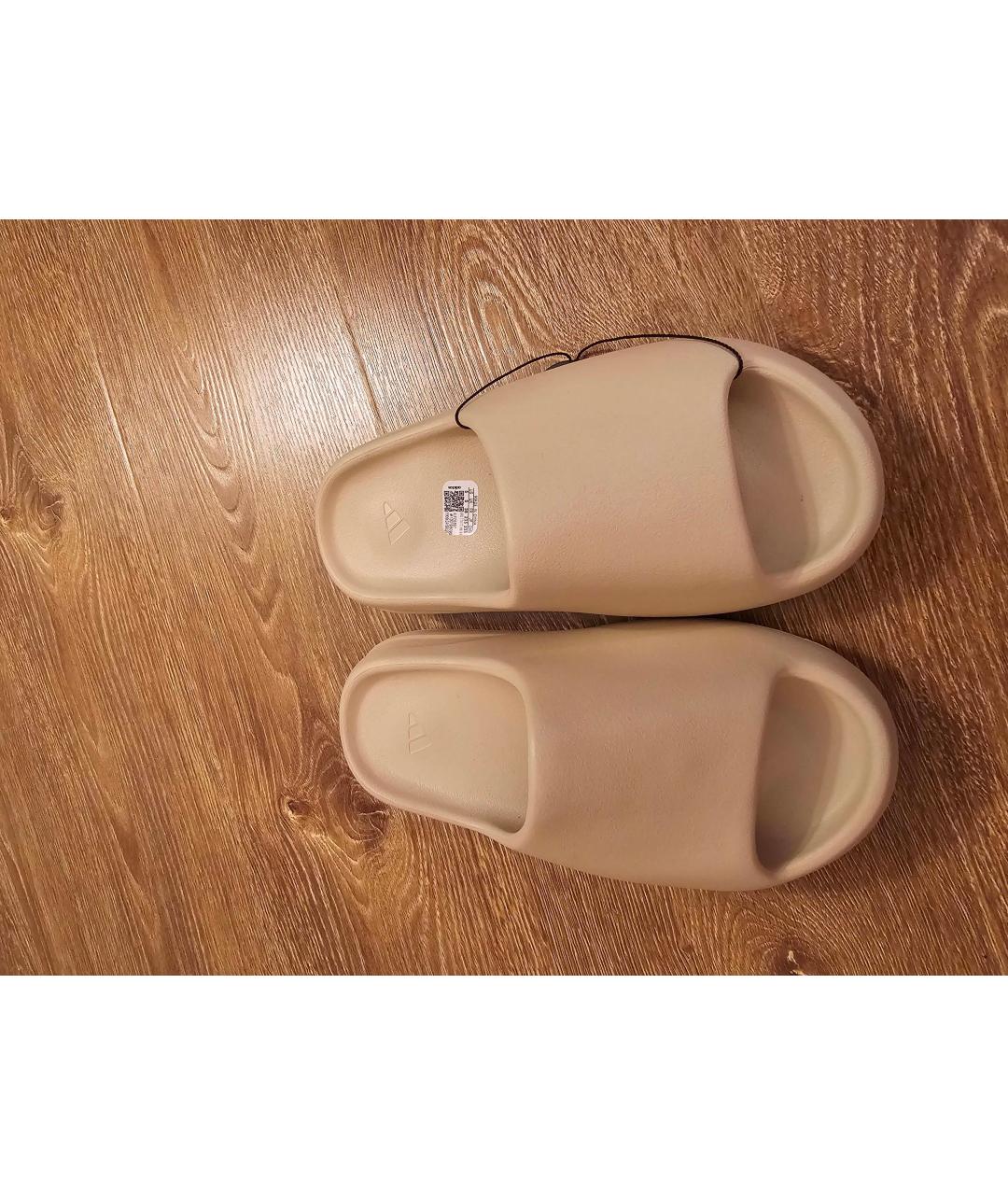 ADIDAS YEEZY Бежевые шлепанцы, фото 2