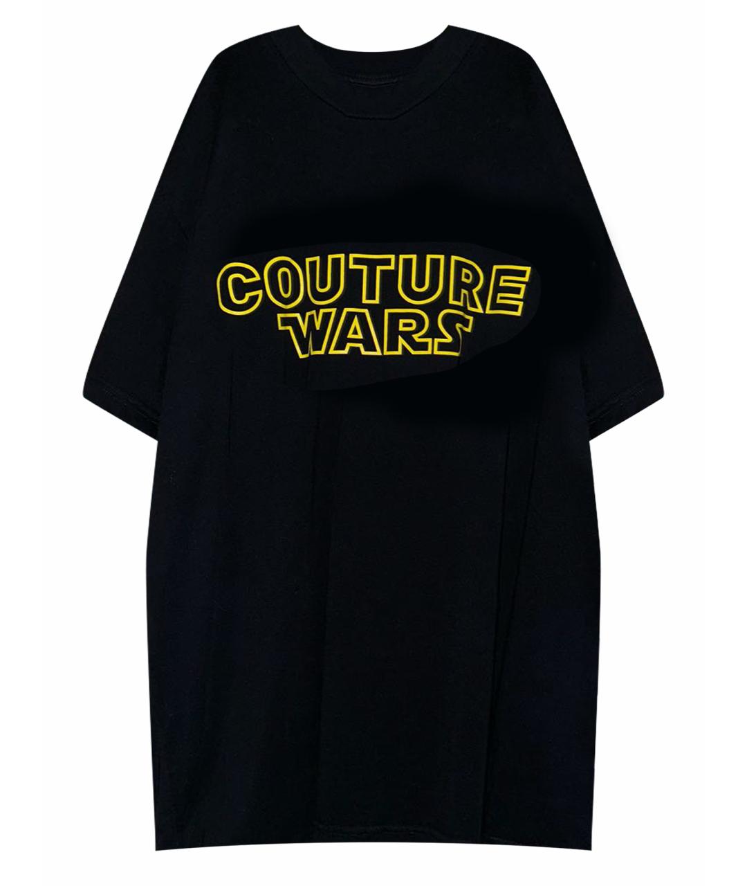 MOSCHINO Черная хлопковая футболка, фото 1