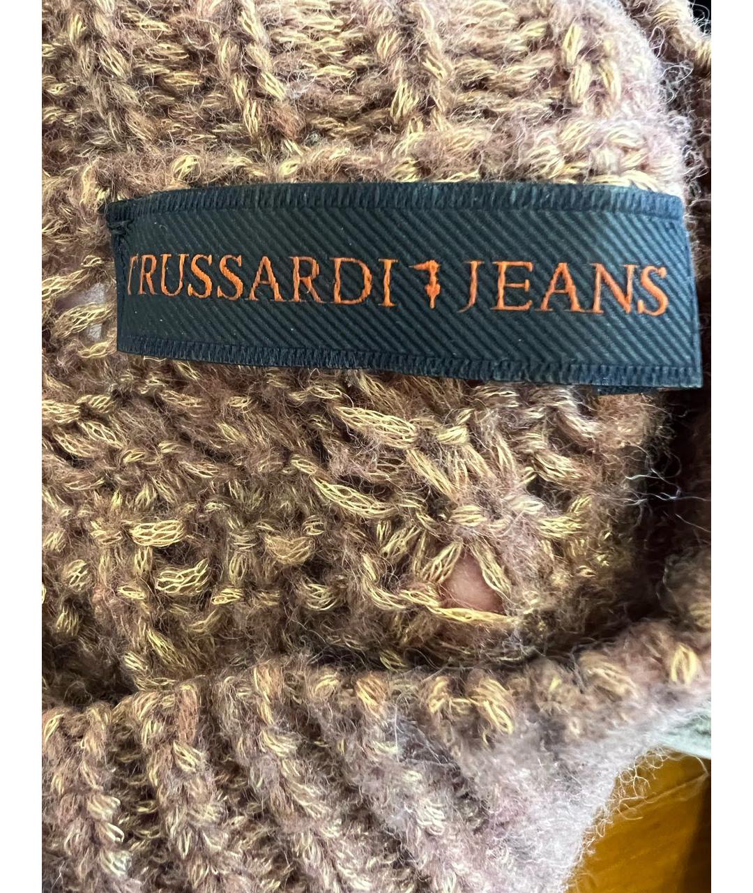 TRUSSARDI JEANS Бордовый полиуретановый джемпер / свитер, фото 5