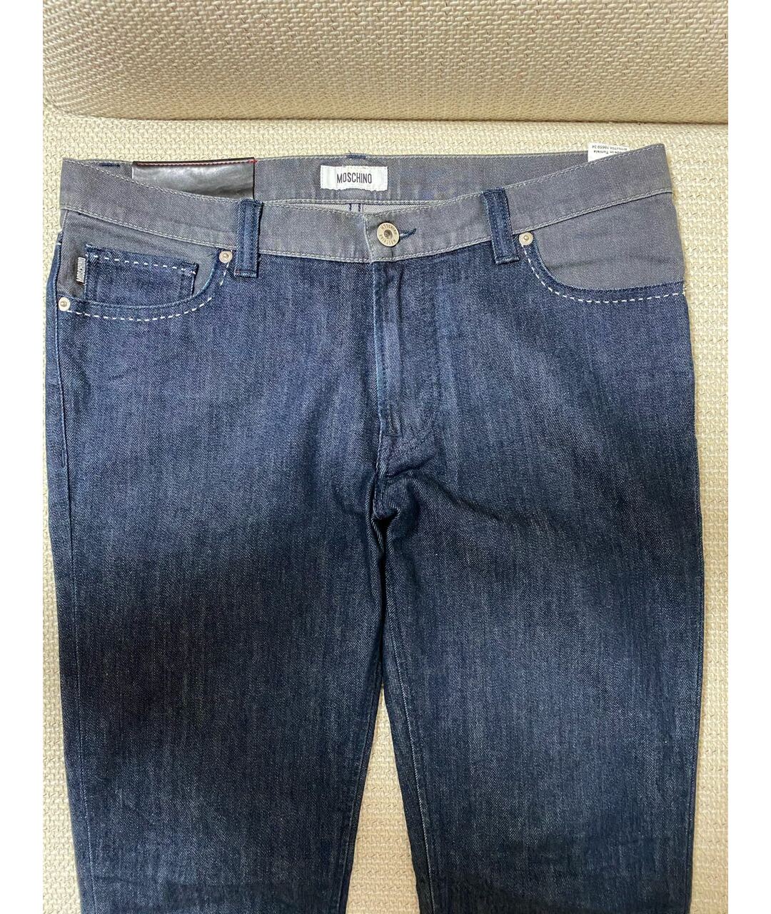 MOSCHINO Темно-синие хлопковые джинсы скинни, фото 2