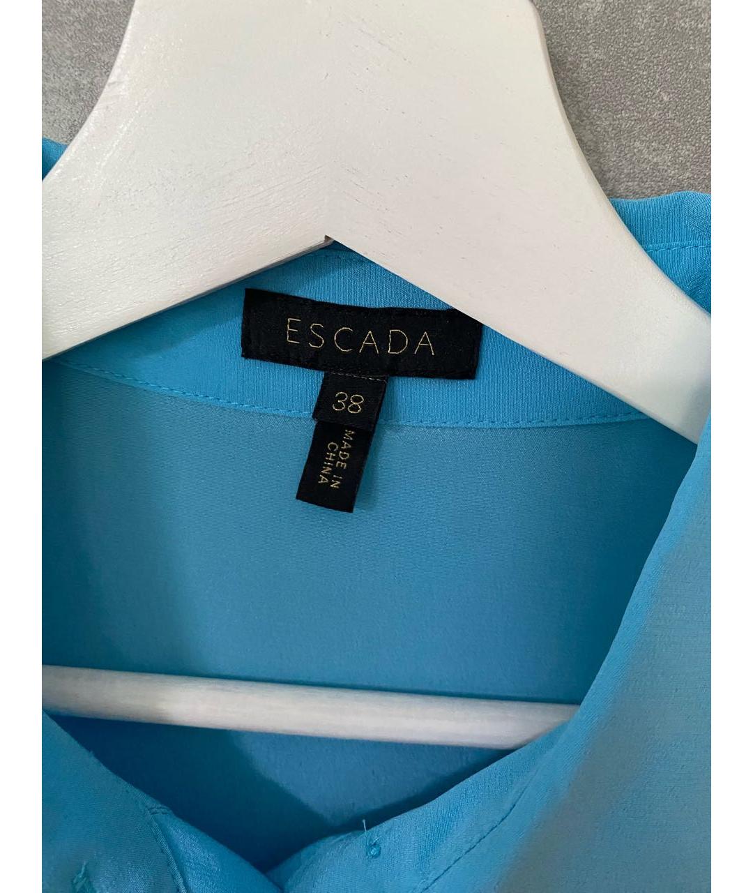 ESCADA Голубая шелковая рубашка, фото 3