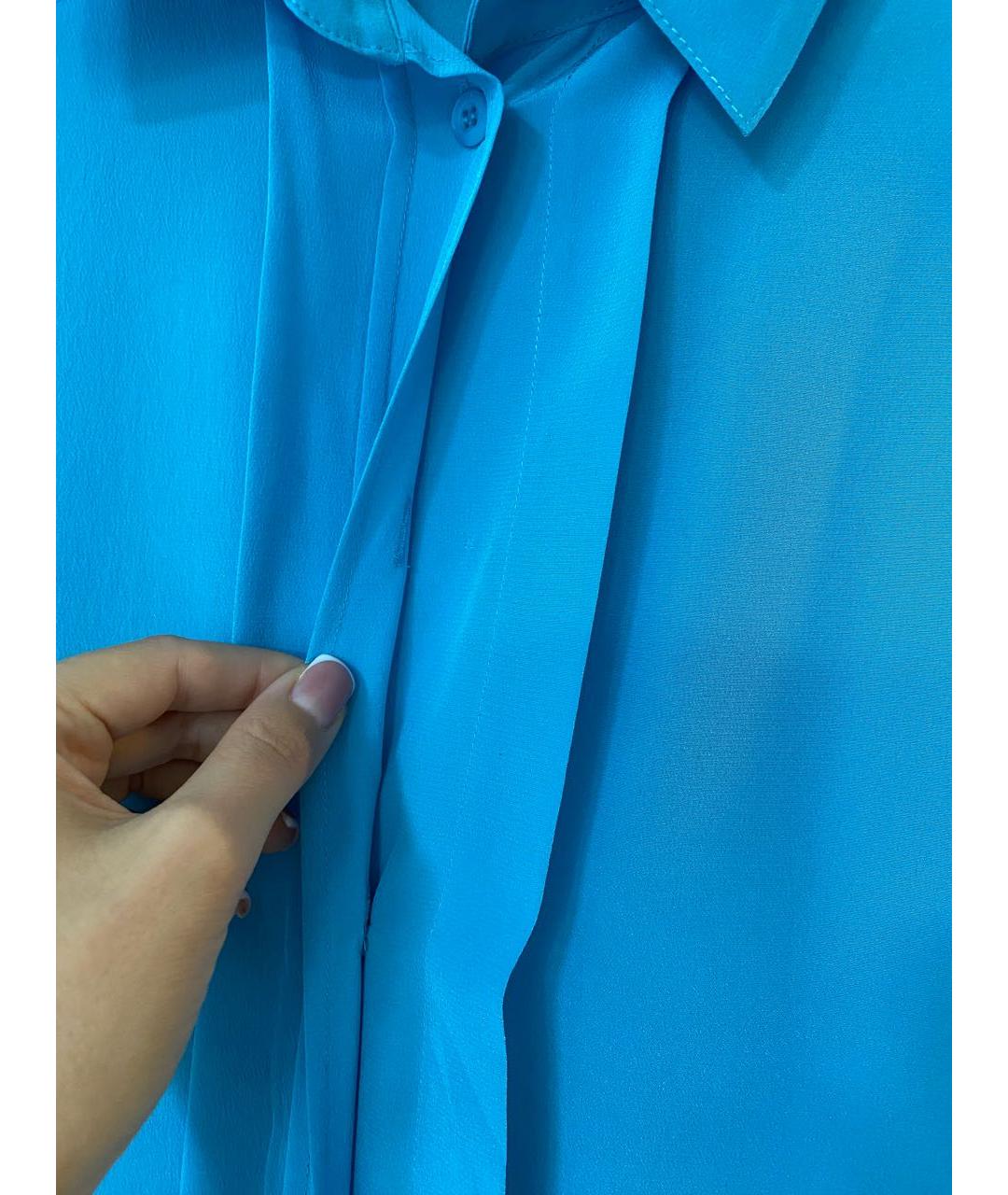ESCADA Голубая шелковая рубашка, фото 5